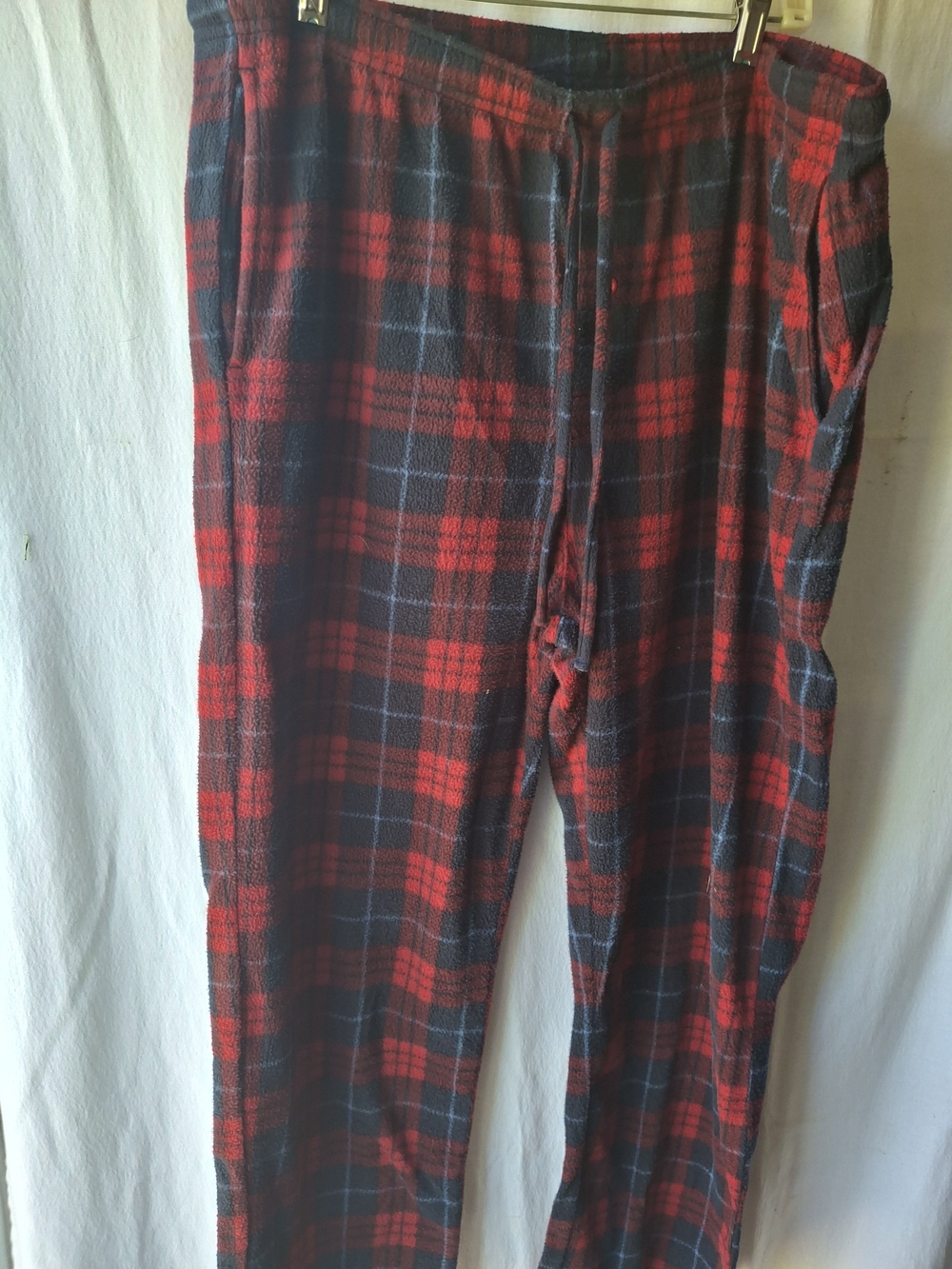 Beverly Hills Polo Club Red and Black Plaid Jogger Pants